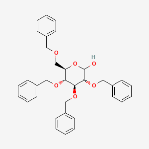 Chemical structure of 2,3,4,6-Tetra-O-benzyl-D-glucopyranose