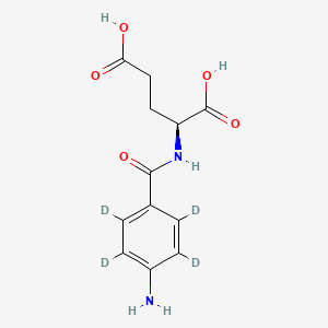 Chemical structure of N-(4-Aminobenzoyl)-L-glutamic acid-d4