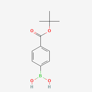 Chemical structure of (4-(tert-Butoxycarbonyl)phenyl)boronic acid