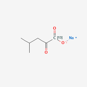Chemical structure of 4-Methyl-2-oxopentanoic acid-13C sodium