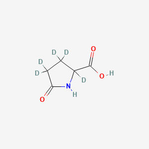 Chemical structure of DL-Pyroglutamic acid-d5