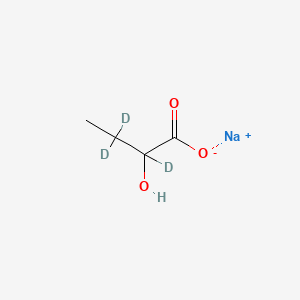 Chemical structure of Sodium 2-hydroxybutanoate-d3