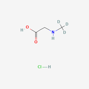Chemical structure of N-Methyl-D3-glycine hcl