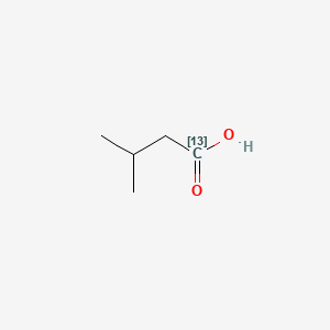 Chemical structure of Isovaleric acid-13C