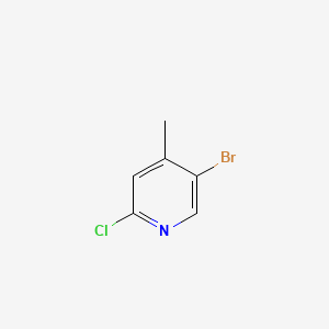 Chemical structure of 5-Bromo-2-chloro-4-methylpyridine