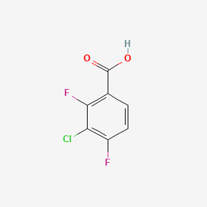 Chemical structure of 3-Chloro-2,4-difluorobenzoic acid