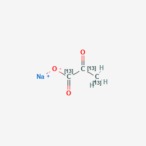 Chemical structure of Sodium 2-oxopropanoate-13C3