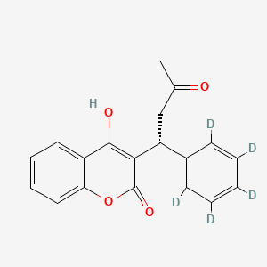 Chemical structure of R-(+)-Warfarin-d5