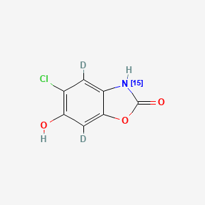 Chemical structure of 6-Hydroxy Chlorzoxazone-15N,d2