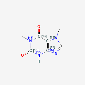Chemical structure of Paraxanthine-13C4,15N3