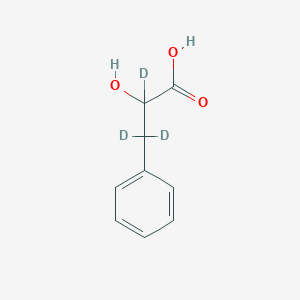 Chemical structure of DL-3-Phenyllactic acid-d3