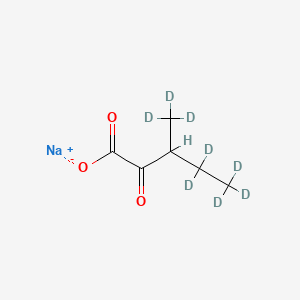 Chemical structure of 3-Methyl-2-oxovaleric acid-d8 sodium