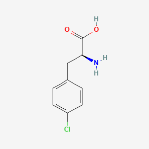 Chemical structure of 4-Chloro-L-phenylalanine