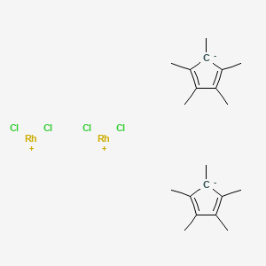 Chemical structure of [Rh(Cp-)Cl2]2