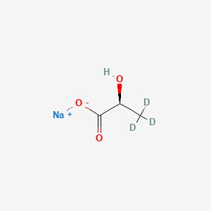 Chemical structure of Sodium (S)-2-hydroxypropanoate-d3