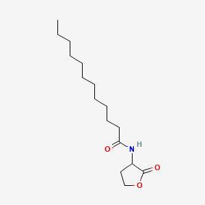 Chemical structure of N-Dodecanoyl-DL-homoserine lactone