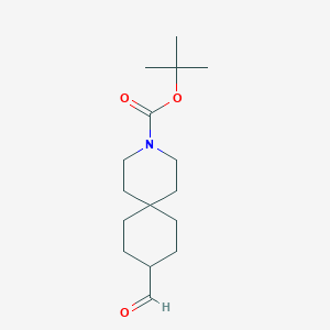 Chemical structure of 3-Boc-3-azaspiro[5.5]undecane-9-carbaldehyde