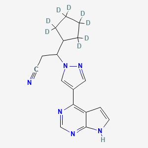 Chemical structure of (Rac)-Ruxolitinib-d8