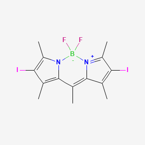 Chemical structure of 2,6-Diiodo-BODIPY 493/503