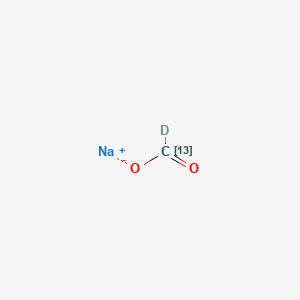 Chemical structure of Sodium formate-13C,d1