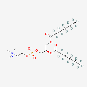 Chemical structure of 1,2-Dihexanoyl-sn-glycero-3-phosphocholine-d22