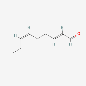 Chemical structure of trans-2,cis-6-Nonadienal