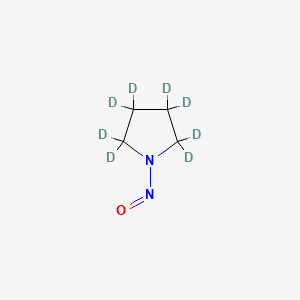 Chemical structure of 1-Nitrosopyrrolidine-d8