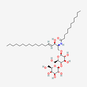 Chemical structure of Trihexosylceramide (d18:1/12:0)