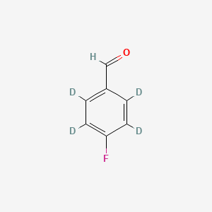 Chemical structure of 4-Fluorobenzaldehyde-2,3,5,6-d4