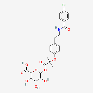 Chemical structure of β-D-GlcUA-Bezafibrate-d6