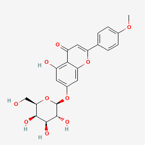 Chemical structure of Acacetin-7-O-β-D-galactopyranoside