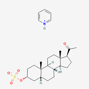 Chemical structure of Pregnanolone sulfate (pyridinium)