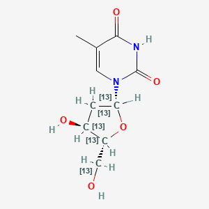 Chemical structure of Thymidine-13C5
