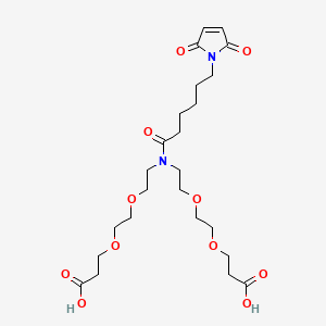 Chemical structure of Mal-C5-N-bis(PEG2-C2-acid)