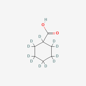 Chemical structure of Cyclohexanecarboxylic acid-d11