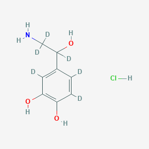 Chemical structure of dl-Norepinephrine-d6 Hydrochloride