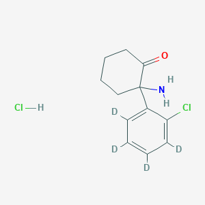 Chemical structure of Norketamine-d4 (hydrochloride)