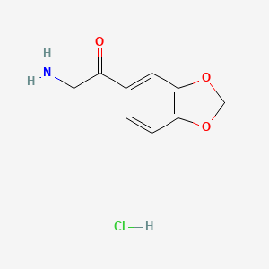 Chemical structure of 3,4-Methylenedioxycathinone (hydrochloride)
