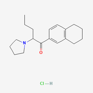 Chemical structure of 3',4'-tetramethylene-α-Pyrrolidinovalerophenone (hydrochloride)