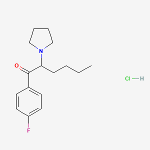 Chemical structure of 4'-fluoro-α-Pyrrolidinohexanophenone (hydrochloride)