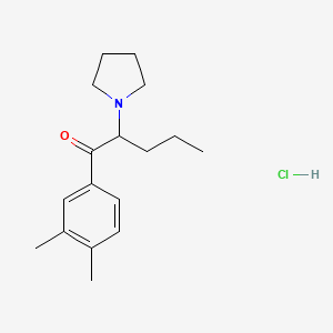 Chemical structure of 3',4'-dimethyl-α-Pyrrolidinovalerophenone (hydrochloride)