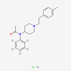 Chemical structure of 4'-methyl Acetyl fentanyl-d5 (hydrochloride)
