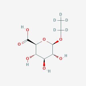 Chemical structure of Ethyl-β-D-Glucuronide-d5