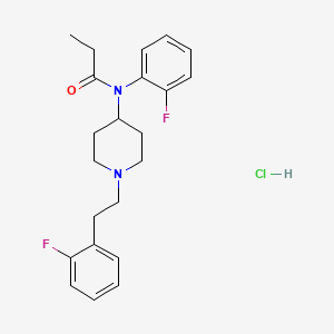 Chemical structure of 2'-fluoro ortho-Fluorofentanyl (hydrochloride)