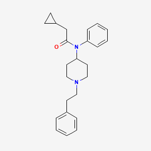 Chemical structure of Cyclopropaneacetyl fentanyl (hydrochloride)