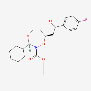 Chemical structure of 16-(3-fluorophenoxy) tetranor Prostaglandin F2α methyl amide