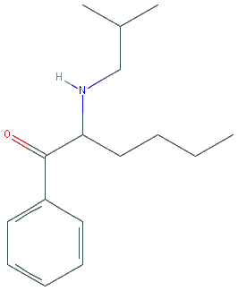 Chemical structure of α-Isobutylaminohexanophenone (hydrochloride)