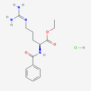 Chemical structure of N-α-Benzoyl-L-Arginine ethyl ester (hydrochloride)