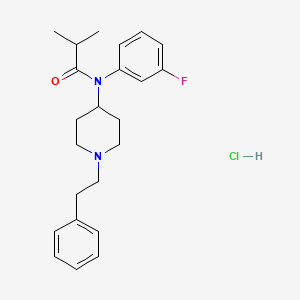 Chemical structure of Meta-fluoroisobutyryl fentanyl hydrochloride