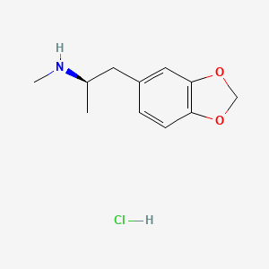 Chemical structure of (R)-(-)-3,4-MDMA (hydrochloride)